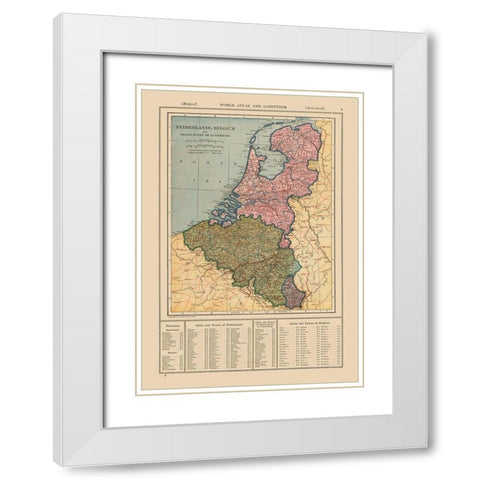 Europe Netherlands Belgium - Reynold 1921 White Modern Wood Framed Art Print with Double Matting by Reynold