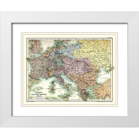 Central Eastern Europe 1814-1863 - Poole 1902 White Modern Wood Framed Art Print with Double Matting by Poole