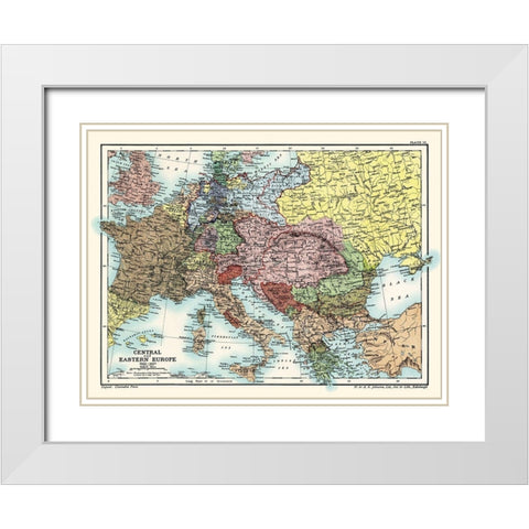Central Eastern Europe 1863-1897 - Poole 1902 White Modern Wood Framed Art Print with Double Matting by Poole