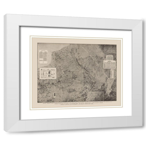 Pershings Western Front White Modern Wood Framed Art Print with Double Matting by Unknown