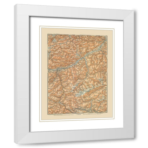 Europe Zill Ertaler Alpen Region Austria Italy White Modern Wood Framed Art Print with Double Matting by Baedeker