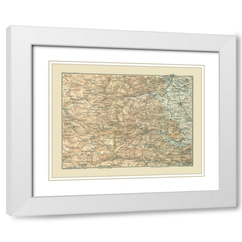 Europe Southeast France Northwest Italy White Modern Wood Framed Art Print with Double Matting by Guida D''Italia