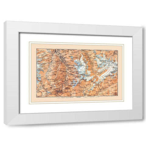 Europe Val d Entremont Switzerland Italy White Modern Wood Framed Art Print with Double Matting by Baedeker