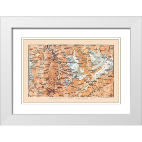 Europe Val d Entremont Switzerland Italy White Modern Wood Framed Art Print with Double Matting by Baedeker