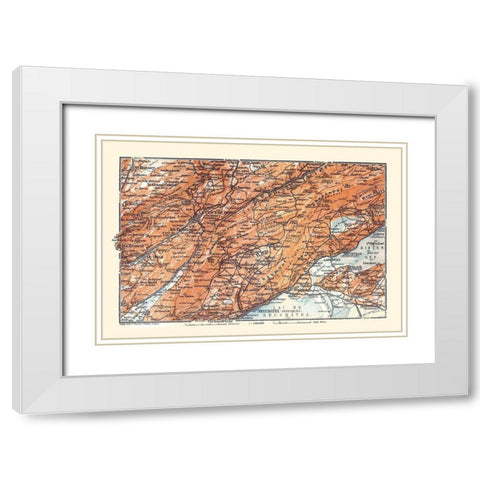 Europe Val de Ruz Region France Switzerland White Modern Wood Framed Art Print with Double Matting by Baedeker