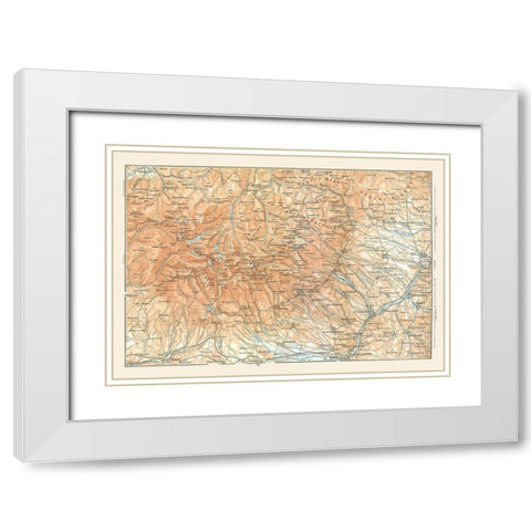 Europe Hohe Tatra Poland Slovakia - Baedeker 1896 White Modern Wood Framed Art Print with Double Matting by Baedeker