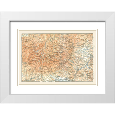 Europe Hohe Tatra Poland Slovakia - Baedeker 1896 White Modern Wood Framed Art Print with Double Matting by Baedeker