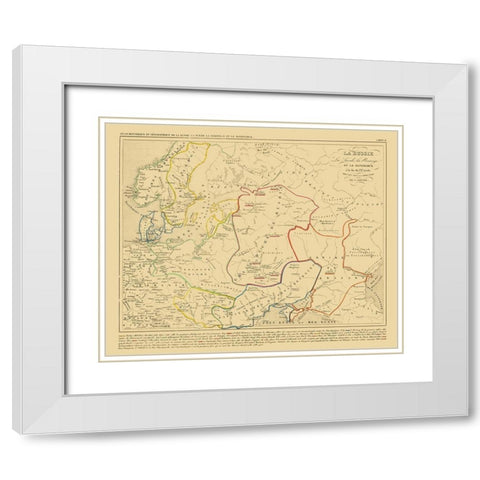 Europe Russia Scandinavia End of 9th Century White Modern Wood Framed Art Print with Double Matting by Houze