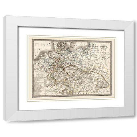 Central Europe Germany - Monin 1839 White Modern Wood Framed Art Print with Double Matting by Monin