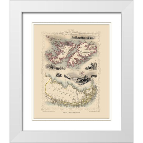 Falkland Islands Patagonia South America White Modern Wood Framed Art Print with Double Matting by Tallis
