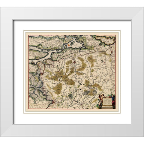 Benelux Flemish Brabant Flanders Belgium White Modern Wood Framed Art Print with Double Matting by De Wit