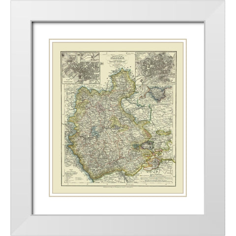 Frankfurt Wiesbaden Germany - Grassl 1851 White Modern Wood Framed Art Print with Double Matting by Grassl