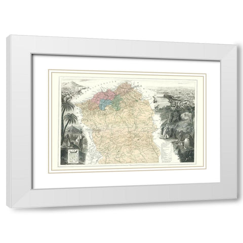 Mediterranean Oran Province Algeria France White Modern Wood Framed Art Print with Double Matting by Migeon