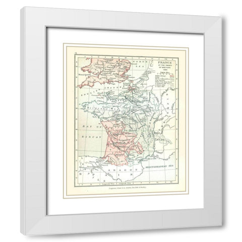 France 1360 - Gardiner 1902 White Modern Wood Framed Art Print with Double Matting by Gardiner