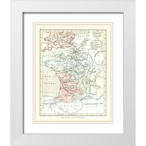 France 1360 - Gardiner 1902 White Modern Wood Framed Art Print with Double Matting by Gardiner
