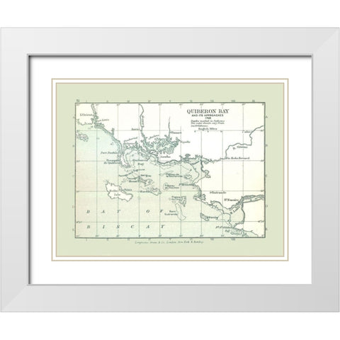 Quiberon Bay 1759 France -  Gardiner 1902 White Modern Wood Framed Art Print with Double Matting by Gardiner