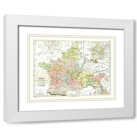 Charles VII France - Cortambert 1880 White Modern Wood Framed Art Print with Double Matting by Cortambert