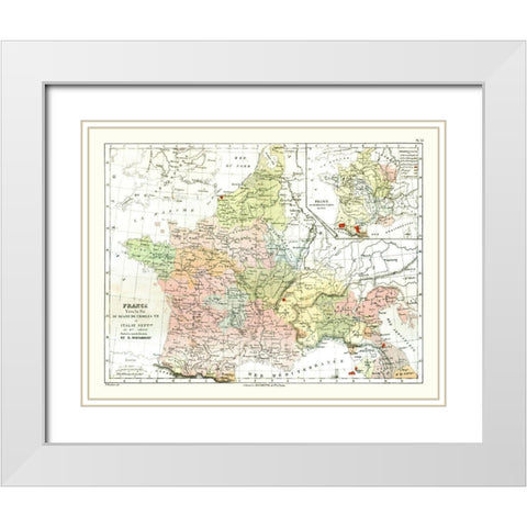 Charles VII France - Cortambert 1880 White Modern Wood Framed Art Print with Double Matting by Cortambert