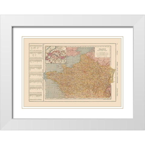 Northern France - Reynold 1921 White Modern Wood Framed Art Print with Double Matting by Reynold