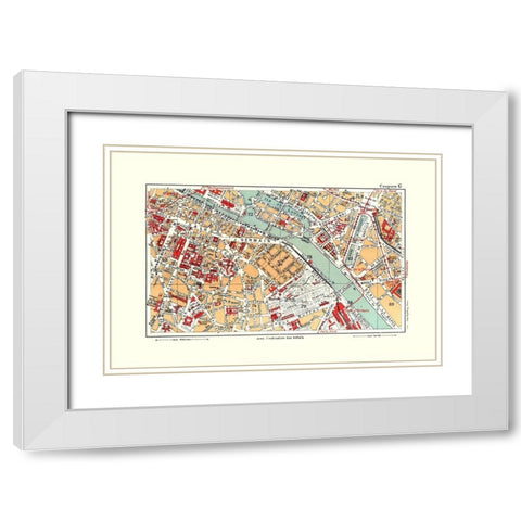 Jardin des Plantes Paris France - Blue Guides 1921 White Modern Wood Framed Art Print with Double Matting by Blue Guides