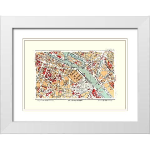 Jardin des Plantes Paris France - Blue Guides 1921 White Modern Wood Framed Art Print with Double Matting by Blue Guides
