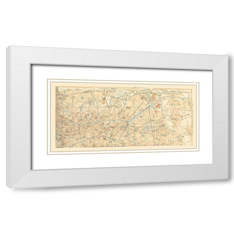 Pantin Paris France - Baedeker 1911 White Modern Wood Framed Art Print with Double Matting by Baedeker