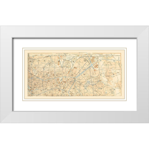 Pantin Paris France - Baedeker 1911 White Modern Wood Framed Art Print with Double Matting by Baedeker