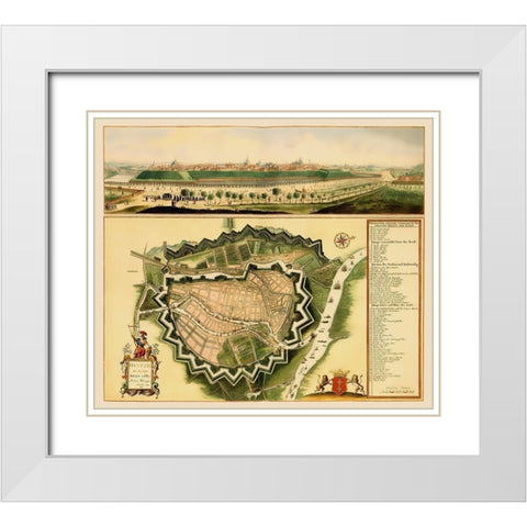 Eastern Europe Gdansk Poland Panoramic White Modern Wood Framed Art Print with Double Matting by Willer