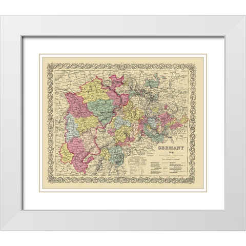 Germany 2 - Colton 1855 White Modern Wood Framed Art Print with Double Matting by Colton