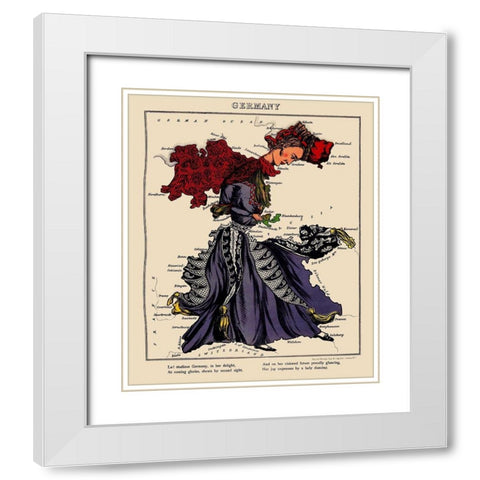 Germany - Lancaster 1869 White Modern Wood Framed Art Print with Double Matting by Lancaster