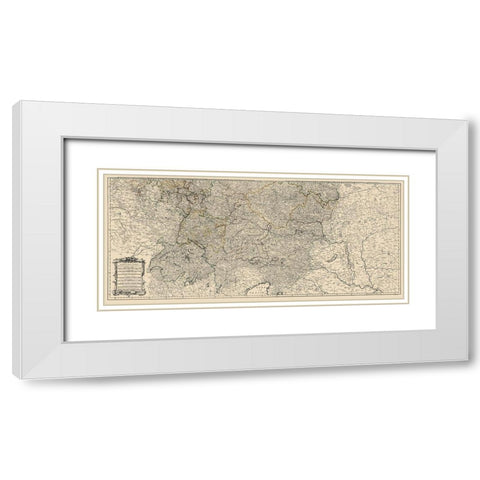 Lower Germany Empire - Delarochette 1782 White Modern Wood Framed Art Print with Double Matting by Delarochette