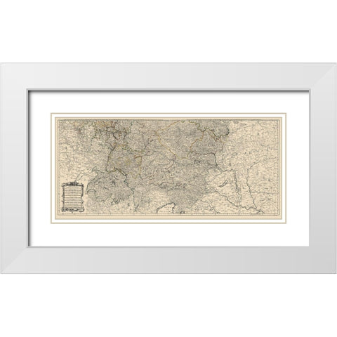 Lower Germany Empire - Delarochette 1782 White Modern Wood Framed Art Print with Double Matting by Delarochette