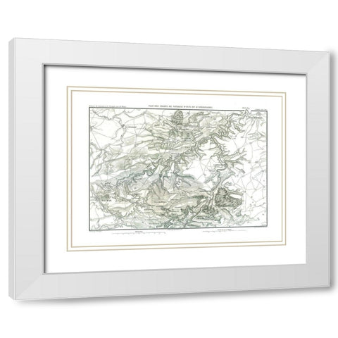 Battles of Jena and Auerstedt White Modern Wood Framed Art Print with Double Matting by Unknown