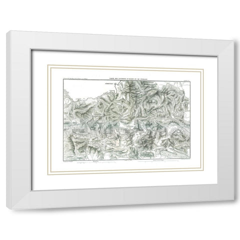 Engen Stockach Germany - Thiers 1866 White Modern Wood Framed Art Print with Double Matting by Thiers
