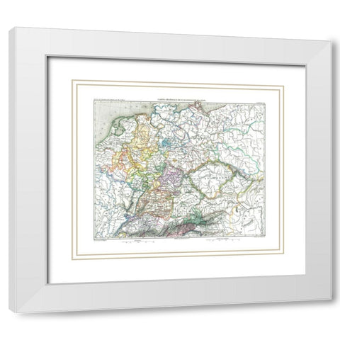 Germany 1789 - Thiers 1866 White Modern Wood Framed Art Print with Double Matting by Thiers