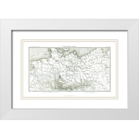 North Germany - Thiers 1866 White Modern Wood Framed Art Print with Double Matting by Thiers