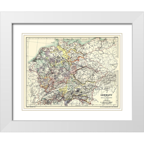 House of Hohenstaufen 1138-1254 Germany White Modern Wood Framed Art Print with Double Matting by Poole