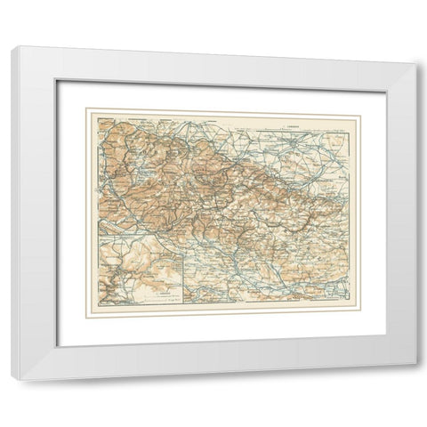 Ober Harz Unter Harz Germany - Baedeker 1914 White Modern Wood Framed Art Print with Double Matting by Baedeker