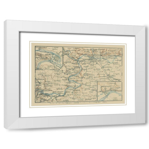 Donaustauf Germany - Baedeker 1914 White Modern Wood Framed Art Print with Double Matting by Baedeker