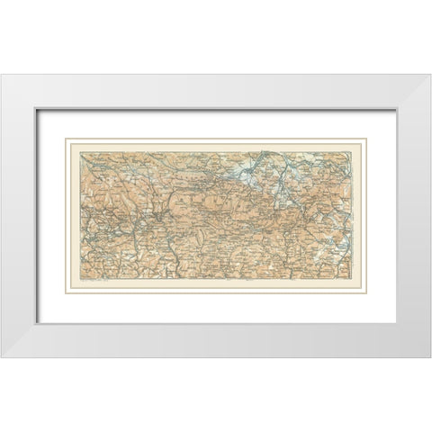 Isergebirge Riesengebirge Germany - Baedeker 1914 White Modern Wood Framed Art Print with Double Matting by Baedeker