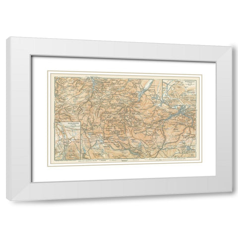 Harzburg Wernigerode Germany - Baedeker 1914 White Modern Wood Framed Art Print with Double Matting by Baedeker