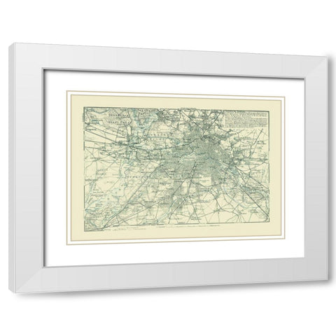 Berlin Germany - Baedeker 1914 White Modern Wood Framed Art Print with Double Matting by Baedeker