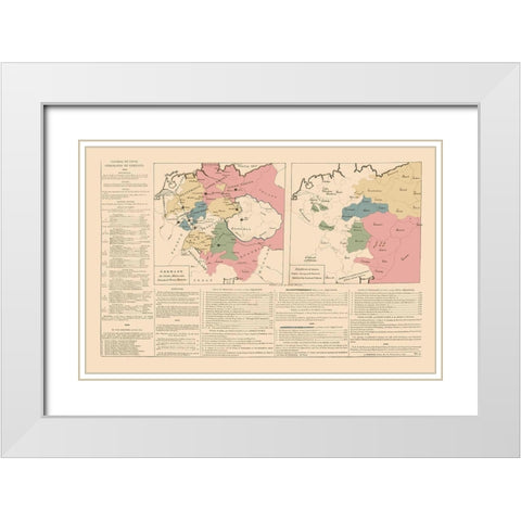 Germany - Le Sage 1801 White Modern Wood Framed Art Print with Double Matting by Le Sage