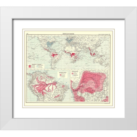 Global India Rubber - Bartholomew 1907 White Modern Wood Framed Art Print with Double Matting by Bartholomew