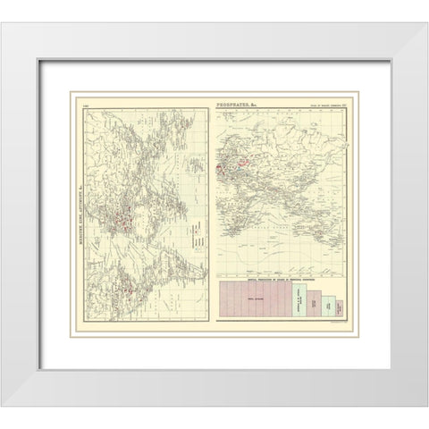 Global Mercury Zinc Phosphates Antimony White Modern Wood Framed Art Print with Double Matting by Bartholomew