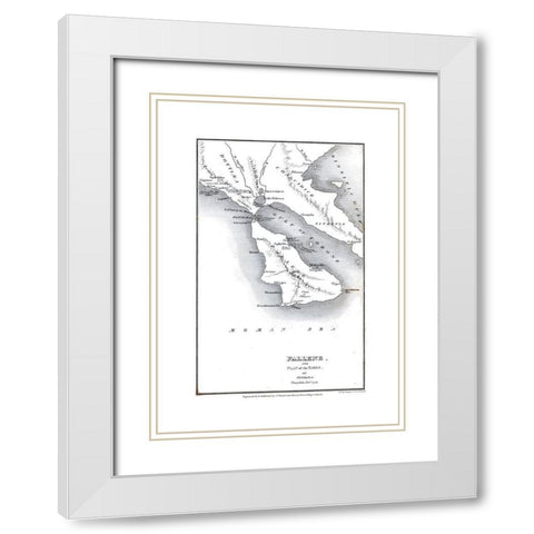 Pallene - Greece - Siege of Potidaea - Oxford 1828 White Modern Wood Framed Art Print with Double Matting by Unknown