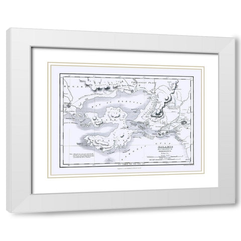 Salamis Island Greece - Oxford 1828 White Modern Wood Framed Art Print with Double Matting by Oxford