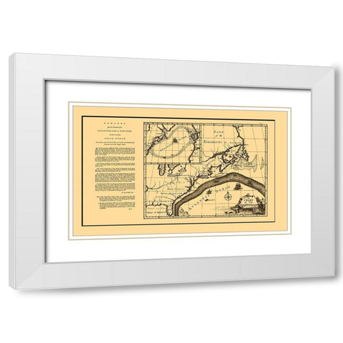 Gulf Stream Atlantic Ocean United States Canada White Modern Wood Framed Art Print with Double Matting by Franklin