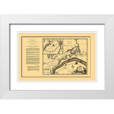 Gulf Stream Atlantic Ocean United States Canada White Modern Wood Framed Art Print with Double Matting by Franklin