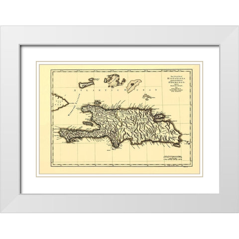 Hispaniola Island St Domingo Dominican Rep Haiti White Modern Wood Framed Art Print with Double Matting by Jeffreys